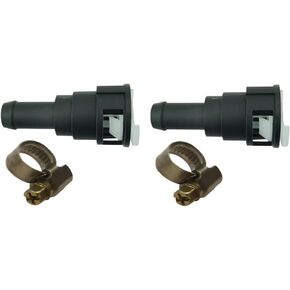 (Set of TWO) UPGRADED 800-404 Stronger than OEM Heater Core Coolant Hose Quick Disconnect Connector w/Clamp FITS: 3/4" Tube and 5/8" Heater Hose. FITS: Many 1986-2011 Ford Trucks SUVs Vans E69Z18D435B