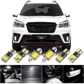 BMT xms LED Interior Light Kit Replacement for Subaru Forester 1998-2024,6000K White Car Interior Lights, 10 Pieces
