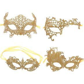 Mrotrida Women’s Lace Masquerade Masks Multicolored Hallowmas Party Half Face Eye Mask for Dress in Kuwait