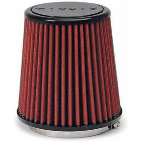 Airaid 700-433 Universal Clamp-On Air Filter: Round Tapered; 3.25 in (83 mm) Flange ID; 7 in (178 mm) Height; 4.625 in (117 mm) Base; 3.5 in (89 mm) Top