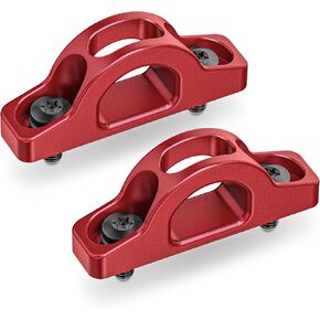 MZS Tie Down Hooks Truck Bed Anchors Inner Rope Hook Compatible with Tacoma Tundra, Replace 66312-0C010 663120C010 Red (Pack of 2)