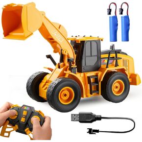 JOYIN Remote Control Excavator Toys for Boys, 2.4Ghz RC Excavator Toy with Light, Construction Toys for Boys 3-5 4-7 8-12 Year Old Kids, Birthday Gift