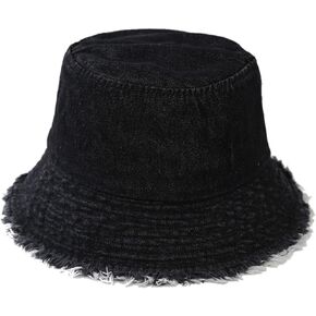 Quanhaigou Frayed Unisex Sun Hats, Fashion Beach Bucket Hat for Men Women,Summer Outdoor Boy's Girls Boonie Cap