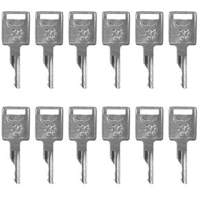 D250 12PCS Ignition Keys 6709527 6693241 A77313 307852A1 714602 Compatible with Loader Bobcat Skid Steer S100 S130 S150 A220 A300 T110 T140 T180 T190 T200 T250 T300 T320 T450 T550