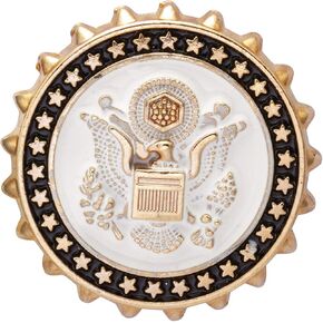 Knighthood Brooch Pin British Pointed Star with Sailing Eagle Bottle Cap Lapel Pin Brooch (Gold) (Alloy)