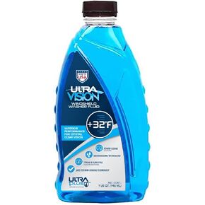 UltraVision Windshield Washer Fluid - Advanced Formula for Car Windshield Wiper Fluid Crystal-Clear Vision in Weather Conditions +32F - All Weather - 1 Liquid Gallon