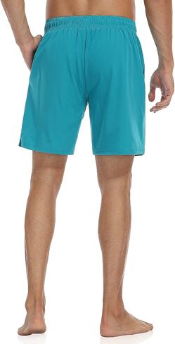 unitop Men's Swim Trunks with Compression Liner Quick Dry Bathing Suit Summer Beach Shorts with Pockets in Saudi Arabia