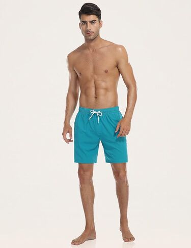 unitop Men's Swim Trunks with Compression Liner Quick Dry Bathing Suit Summer Beach Shorts with Pockets in Saudi Arabia