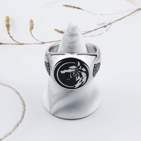 Wolf Ring Viking Wolf Head Wolf Paw Ring Animal Ring for Boys in Kuwait