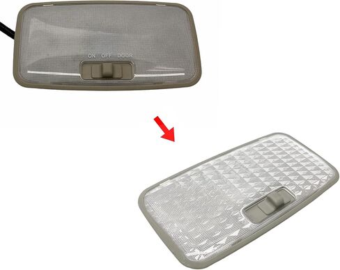 iJDMTOY JDM Diamond/Crystal Clear Lens غطاء إضاءة مركزي داخلي متوافق مع Toyota RAV4 Camry Yaris Prius FJ Cruiser Matrix، إلخ in Saudi Arabia