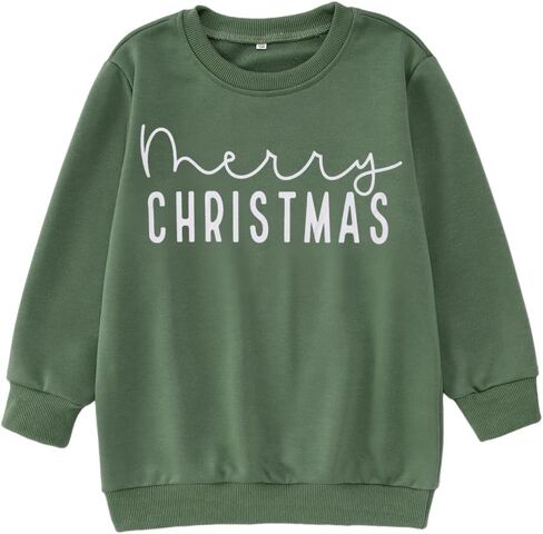 MODNTOGA Kids Boy Girl Christmas Sweatshirt Merry Christmas Outfit Long Sleeve Christmas Shirt Crewneck Xmas Pullover Tops in Saudi Arabia