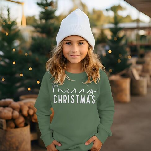 MODNTOGA Kids Boy Girl Christmas Sweatshirt Merry Christmas Outfit Long Sleeve Christmas Shirt Crewneck Xmas Pullover Tops in Saudi Arabia