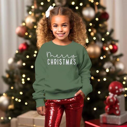 MODNTOGA Kids Boy Girl Christmas Sweatshirt Merry Christmas Outfit Long Sleeve Christmas Shirt Crewneck Xmas Pullover Tops in Saudi Arabia