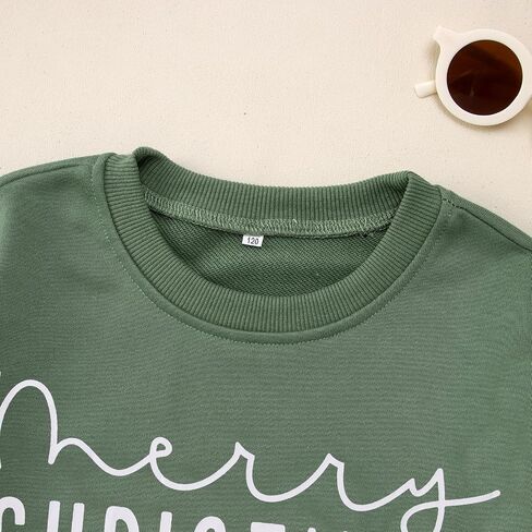 MODNTOGA Kids Boy Girl Christmas Sweatshirt Merry Christmas Outfit Long Sleeve Christmas Shirt Crewneck Xmas Pullover Tops in Saudi Arabia