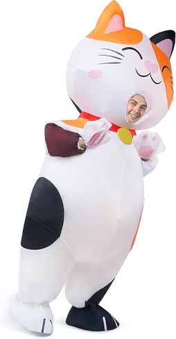 أزياء Spooktacular Creations للبالغين قابلة للنفخ، أزياء كاليكو المنفوشة لكامل الجسم، زي الهالوين الفاخر المضحك للقطط للحفلات التي تحمل عنوان الهالوين in Saudi Arabia