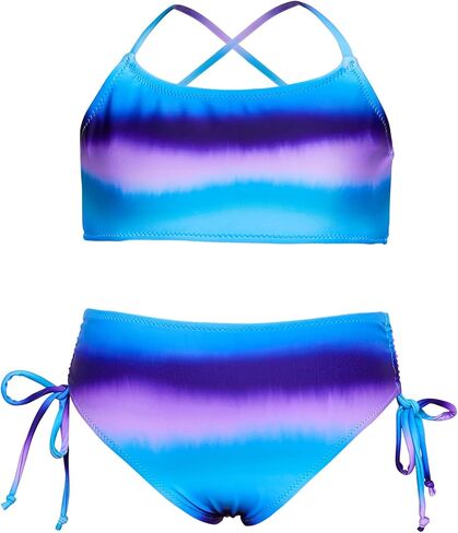 MHJY Girls Bikini Swimsuit 2-Piece Swimwear Bathing Suit with Adjustable Strap,4-5 Years,Blue Purple in Kuwait