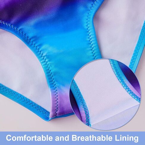 MHJY Girls Bikini Swimsuit 2-Piece Swimwear Bathing Suit with Adjustable Strap,4-5 Years,Blue Purple in Kuwait