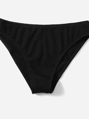 SHENHE Girl's 2 Piece High Waisted Spaghetti Strap Swimsuit Bathing Suit Bikini Sets Black Texture 150 in Saudi Arabia