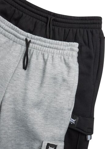 Bobcat Boys' Jogger Pants - 2 Pack Soft Fleece Athletic Cargo Joggers for Boys - Casual Pull On Boys Cargo Pants (8-18) in Saudi Arabia