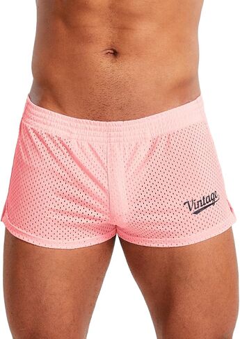 MIZOK Mens 3 Inch Athletic Workout Short Mesh Running Workout Gym Shorts in Kuwait