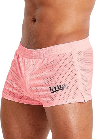 MIZOK Mens 3 Inch Athletic Workout Short Mesh Running Workout Gym Shorts in Kuwait