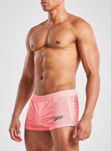 MIZOK Mens 3 Inch Athletic Workout Short Mesh Running Workout Gym Shorts in Kuwait