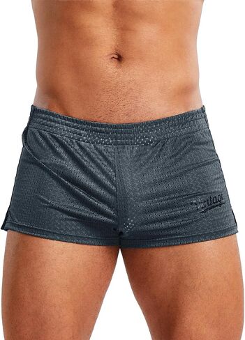 MIZOK Mens 3 Inch Athletic Workout Short Mesh Running Workout Gym Shorts in Kuwait