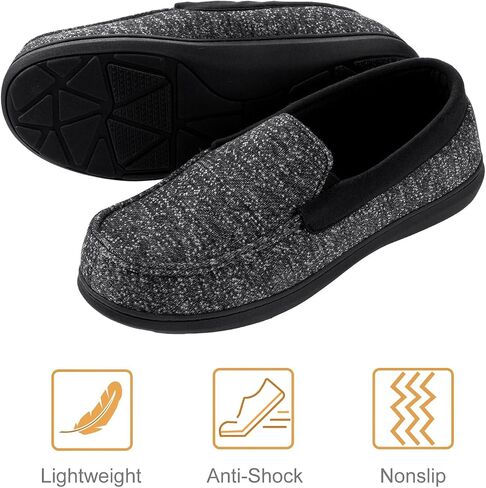 RockDove Men's Tweed Memory Foam Moc Slipper in Kuwait