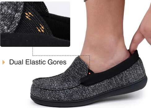 RockDove Men's Tweed Memory Foam Moc Slipper in Kuwait