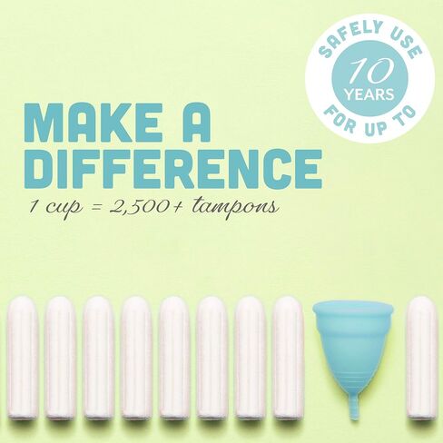 كأس الحيض من DUTCHESS - أكواب فترة الحيض من السيليكون الطبية الناعمة القابلة لإعادة الاستخدام - سهلة التنظيف وبديل للوسادة - أبيض، كبير in Kuwait