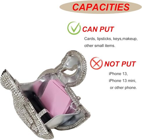 Elegant Swan Evening Purse Animal Crystal Clutch Women Minaudiere Handbag Party Luxury Rhinestone Bag in Kuwait
