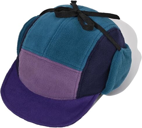 Croogo Fleece Baseball Cap with Ear Flaps Warm Earmuff Cap Foldable Trapper Hat in Kuwait