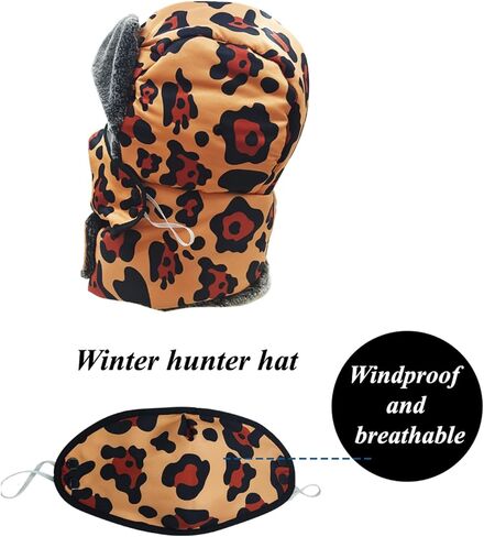 Hunting Hats for Men and Women Winter Warm Full Coverage Detachable Mask Hunter Hat in Saudi Arabia