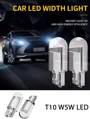 LED T10 w5w مصابيح السيارة مصباح 194 168 501 2825 194 إسفين سيارة الداخلية قبة ضوء رقم لوحة أضواء 12 فولت حزمة من 10 (أبيض) in Kuwait
