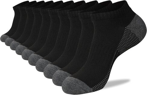 COOVAN 10 Pack Mens Ankle Low Cut Socks Athletic Cushion Casual Socks in Saudi Arabia