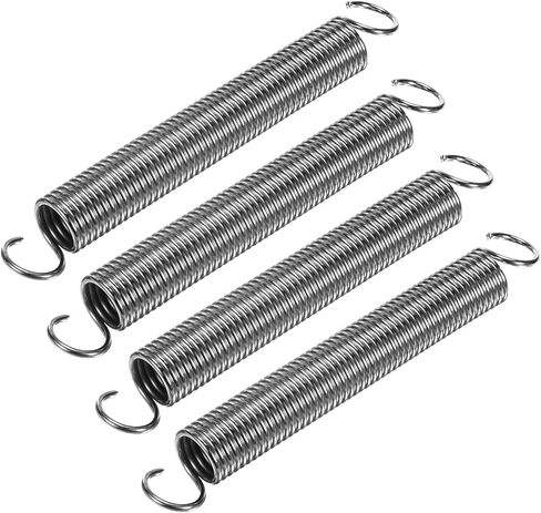 uxcell 1Pcs Extended Spring 1-1/4 inch x 10 inch, 0.14 inch Spring Steel Dual Hook Tension Springs for Machinery Construction Industrial in Saudi Arabia