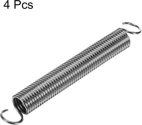 uxcell 1Pcs Extended Spring 1-1/4 inch x 10 inch, 0.14 inch Spring Steel Dual Hook Tension Springs for Machinery Construction Industrial in Saudi Arabia