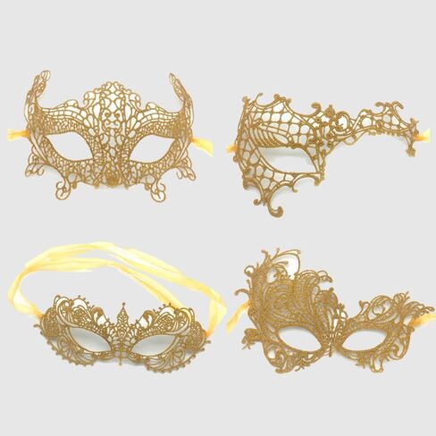 Mrotrida Women’s Lace Masquerade Masks Multicolored Hallowmas Party Half Face Eye Mask for Dress in Kuwait