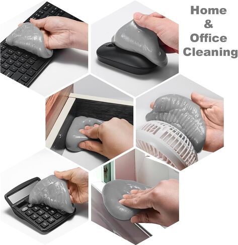 4 Pack Car Cleaning Gel, Gray Car Cleaning Putty, Universal Auto Detailing Tools Car Slime Cleaner Dust Cleaning Gel for Car Interior, Air Vent, Dashboard, Keyboard 28 OZ (Gray) in Saudi Arabia