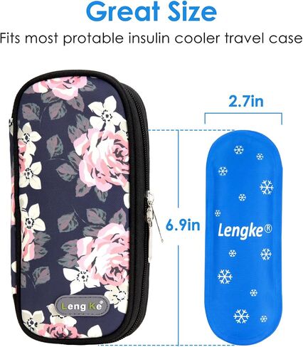 YOUSHARES Portable Insulin Cooler Travel Case - TSA Approved Diabetic Medication Cooling Bag, EVA Insulated Organizer for Epi Pens, Refrigerated Diabetes Supplies Carrying Storage Kit with 2 Ice Pack in Saudi Arabia