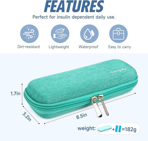 YOUSHARES Portable Insulin Cooler Travel Case - TSA Approved Diabetic Medication Cooling Bag, EVA Insulated Organizer for Epi Pens, Refrigerated Diabetes Supplies Carrying Storage Kit with 2 Ice Pack in Saudi Arabia