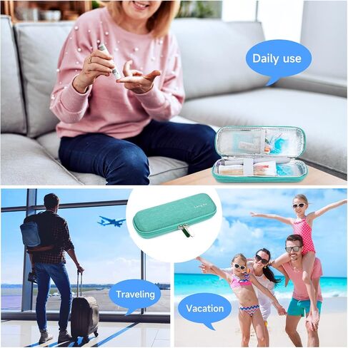 YOUSHARES Portable Insulin Cooler Travel Case - TSA Approved Diabetic Medication Cooling Bag, EVA Insulated Organizer for Epi Pens, Refrigerated Diabetes Supplies Carrying Storage Kit with 2 Ice Pack in Saudi Arabia