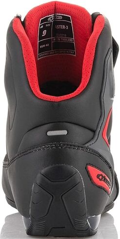 حذاء Alpinestars رجالي Faster-3 Drystar للدراجات النارية، أسود/رمادي/أحمر، 12.5 in Saudi Arabia