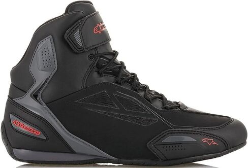 حذاء Alpinestars رجالي Faster-3 Drystar للدراجات النارية، أسود/رمادي/أحمر، 12.5 in Saudi Arabia