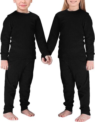 Boys Cold Weather Fleece-Lined Thermal Underwear 2-Piece Set in Saudi Arabia