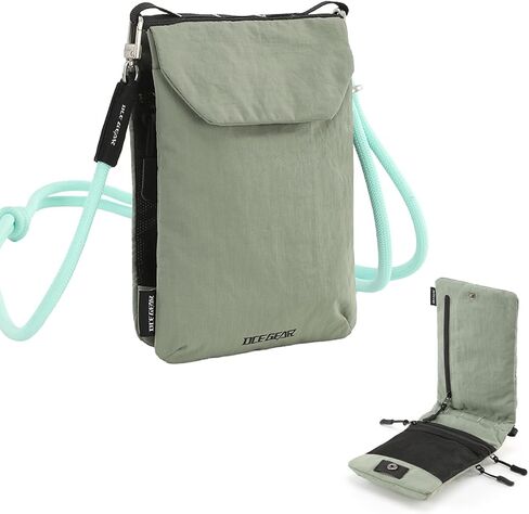 Travel Passport Holder Small Crossbody Bag RFID Organizer Case Easy to Conceal Travel Pouch for Daily Use & Outdoor Activities (Green) in Saudi Arabia