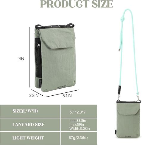 Travel Passport Holder Small Crossbody Bag RFID Organizer Case Easy to Conceal Travel Pouch for Daily Use & Outdoor Activities (Green) in Saudi Arabia