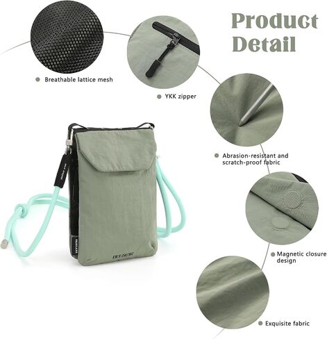 Travel Passport Holder Small Crossbody Bag RFID Organizer Case Easy to Conceal Travel Pouch for Daily Use & Outdoor Activities (Green) in Saudi Arabia