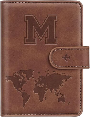 Passport Holder Cover Initail Letter A-Z Travel Wallet 12D Embossed Design RFID Blocking Card Holder Personalized Gift Passport Cover Wallet, Passport Book Holders for Women and Girls, Pink-K in Saudi Arabia