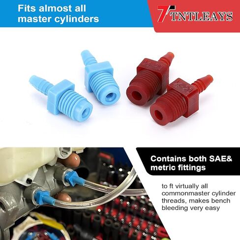Master Cylinder Bleeder Kit Replacement for 14151, Brake Bleeding Kit, Imperial and Metric Connection Fittings, 22" Hose x2, Clamp x2, with PTFE Tape, Coolant Bleeder Tools Kit (New for 14151) in Saudi Arabia